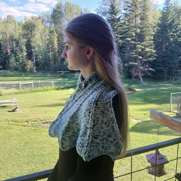 Dragon Wing Cowl Scarf - Mint - Picture 2 of 7